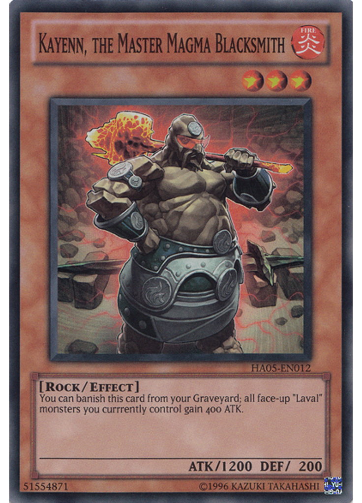Kayenn, the Master Magma Blacksmith (Super Rare Unlimited)