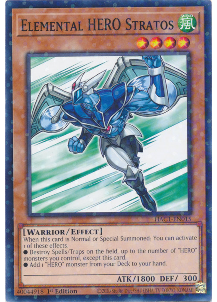 Elemental HERO Stratos (Duel Terminal Normal Parallel Rare 1st Edition)