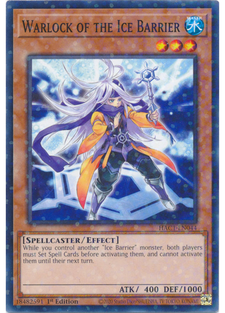 Warlock of the Ice Barrier (Duel Terminal Normal Parallel Rare 1st Edition)