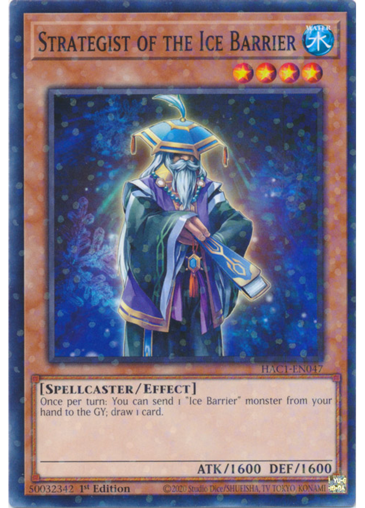 Strategist of the Ice Barrier (Duel Terminal Normal Parallel Rare 1st Edition)