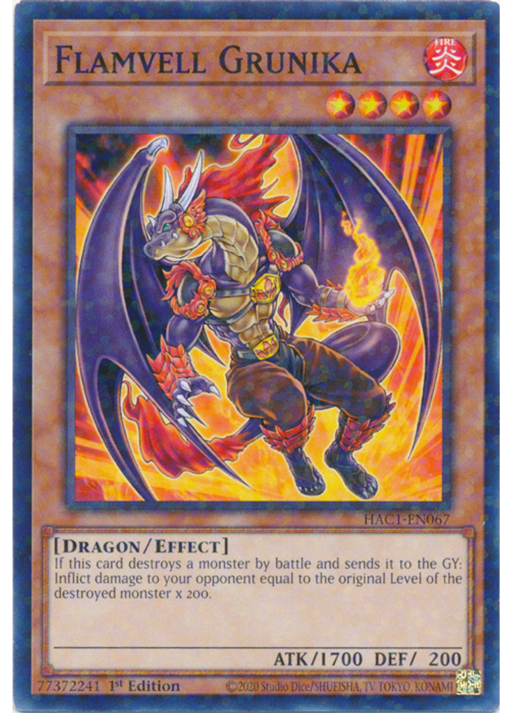 Flamvell Grunika (Duel Terminal Normal Parallel Rare 1st Edition)