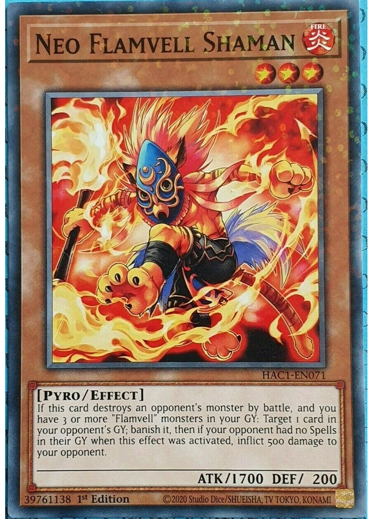 Neo Flamvell Shaman (Duel Terminal Normal Parallel Rare 1st Edition)