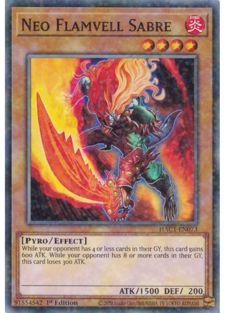 Neo Flamvell Sabre (Duel Terminal Normal Parallel Rare 1st Edition)