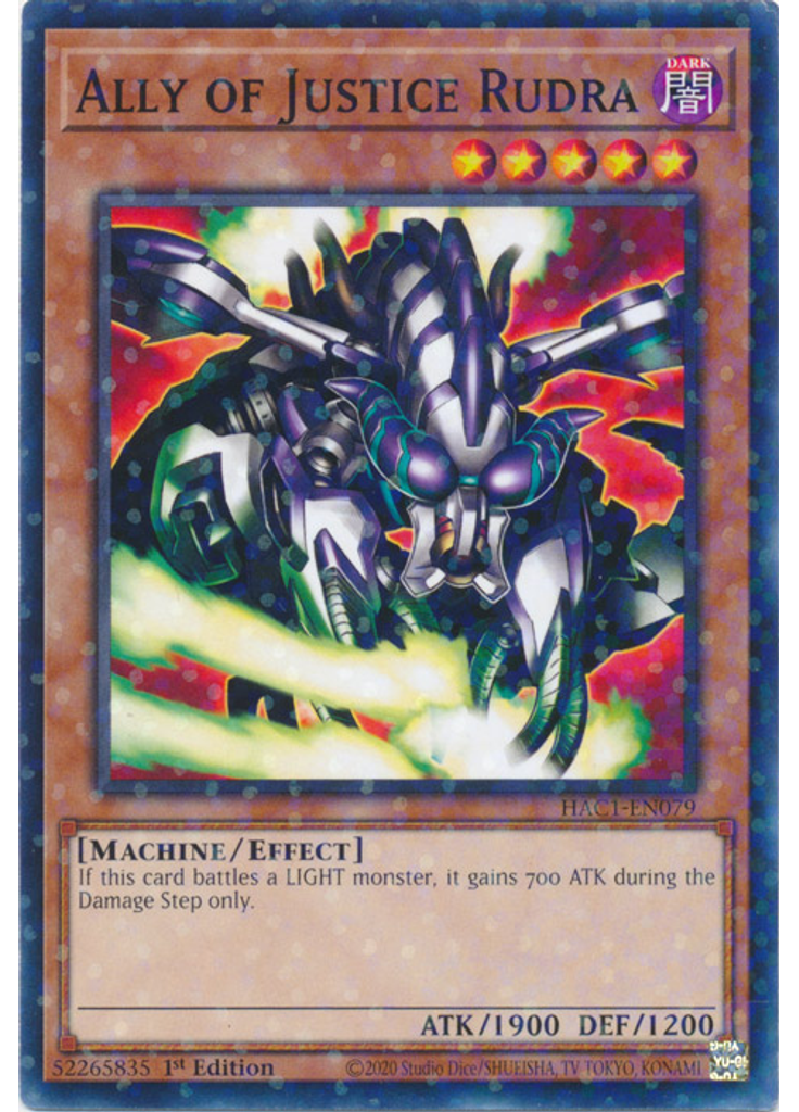 Ally of Justice Rudra (Duel Terminal Normal Parallel Rare 1st Edition)