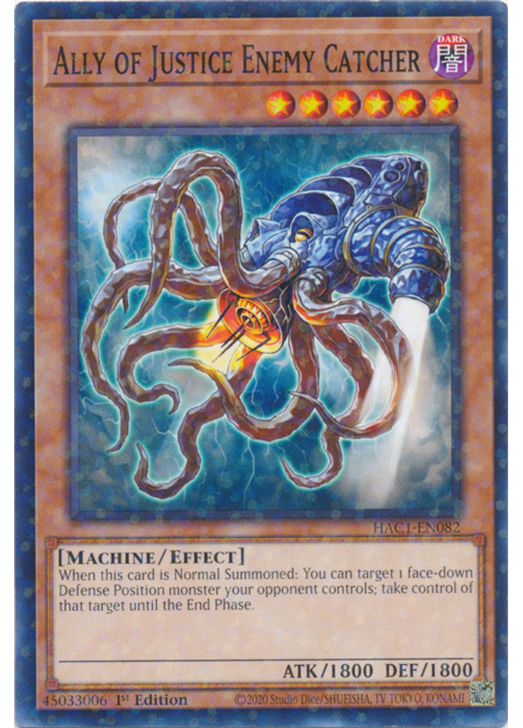 Ally of Justice Enemy Catcher (Duel Terminal Normal Parallel Rare 1st Edition)