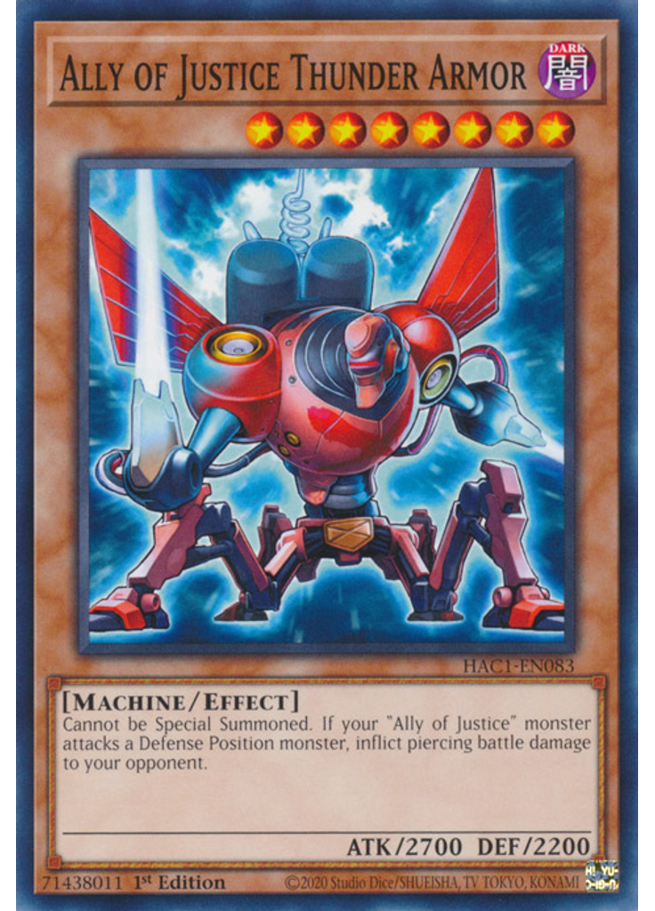 Ally of Justice Thunder Armor