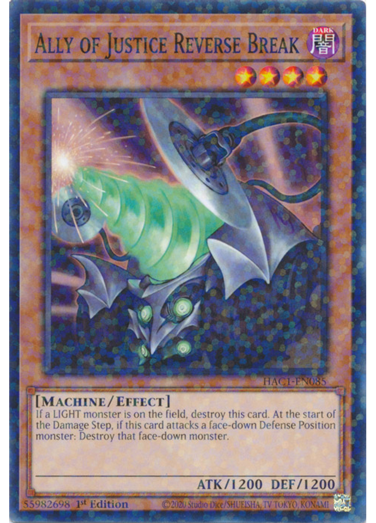 Ally of Justice Reverse Break (Duel Terminal Normal Parallel Rare 1st Edition)
