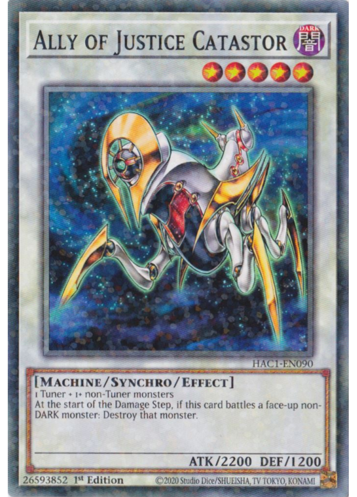 Ally of Justice Catastor (Duel Terminal Normal Parallel Rare 1st Edition)