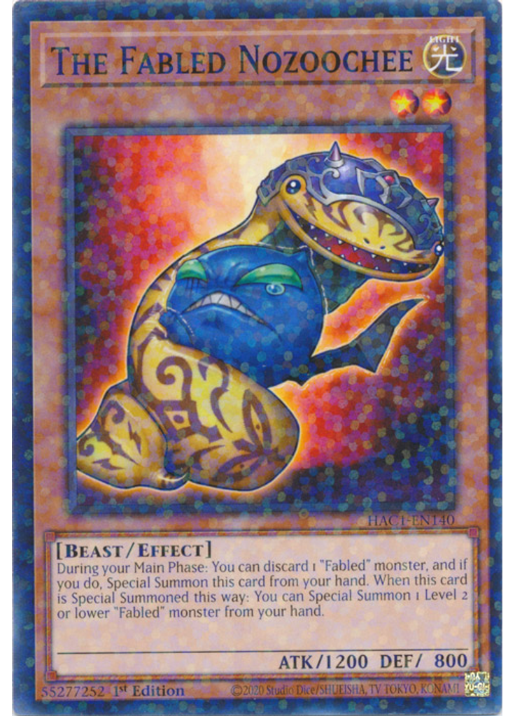 The Fabled Nozoochee (Duel Terminal Normal Parallel Rare 1st Edition)
