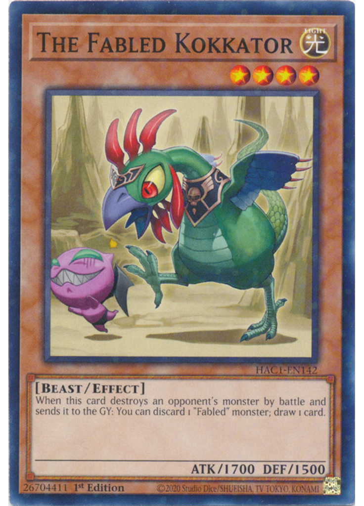 The Fabled Kokkator (Duel Terminal Normal Parallel Rare 1st Edition)