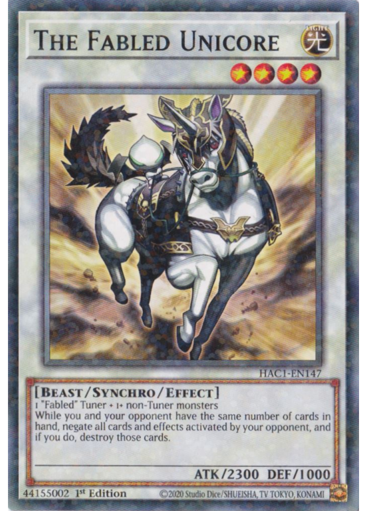 The Fabled Unicore (Duel Terminal Normal Parallel Rare 1st Edition)