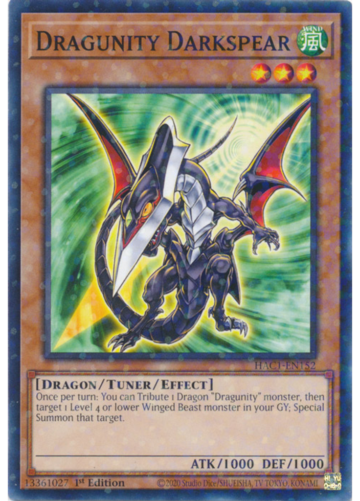 Dragunity Darkspear (Duel Terminal Normal Parallel Rare 1st Edition)