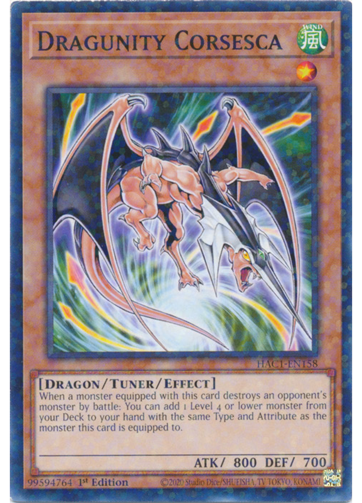 Dragunity Corsesca (Duel Terminal Normal Parallel Rare 1st Edition)