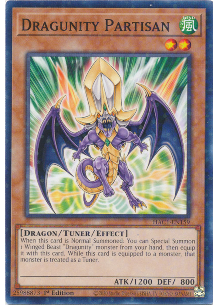Dragunity Partisan (Duel Terminal Normal Parallel Rare 1st Edition)