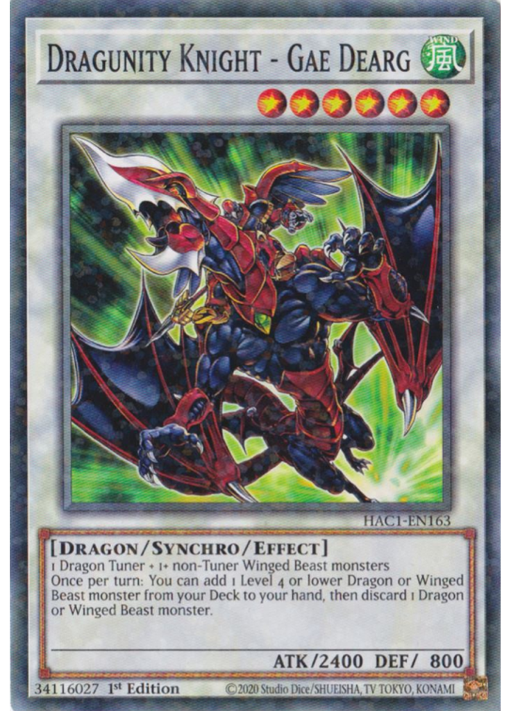 Dragunity Knight - Gae Dearg (Duel Terminal Normal Parallel Rare 1st Edition)