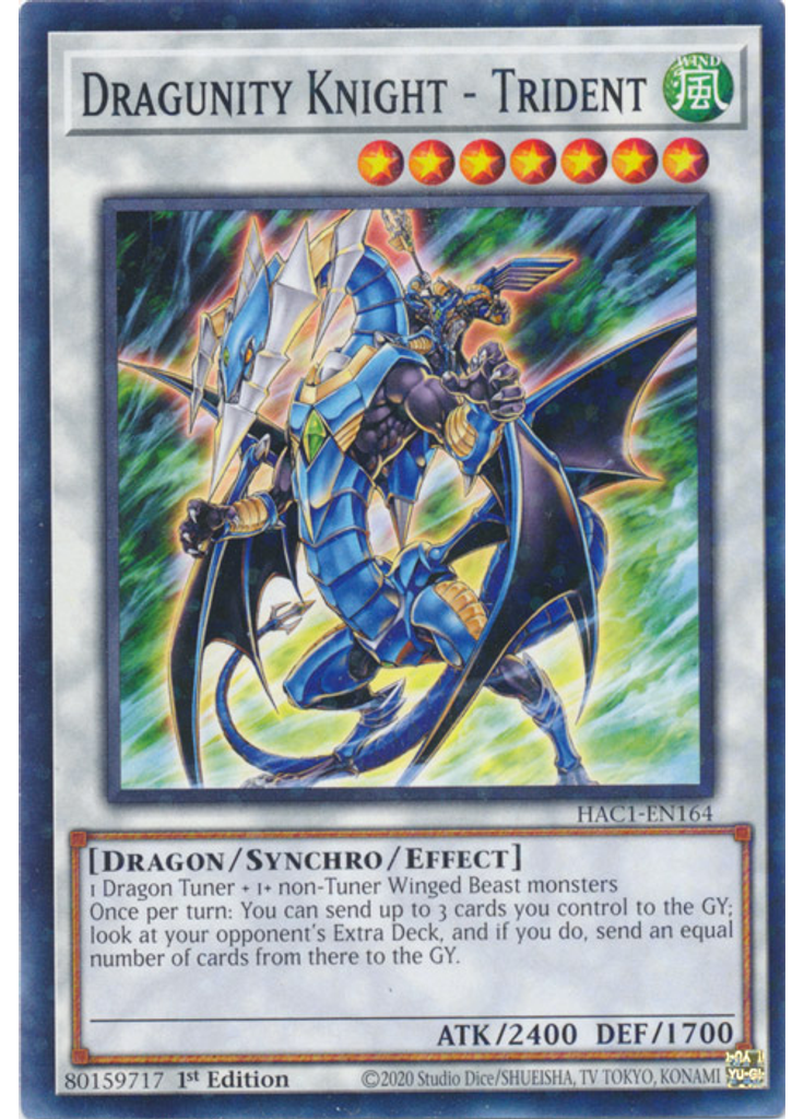 Dragunity Knight - Trident (Duel Terminal Normal Parallel Rare 1st Edition)