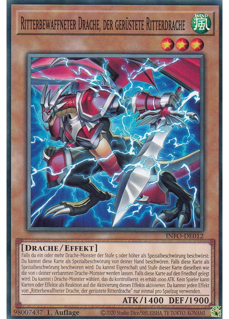 Ritterbewaffneter Drache, der gerüstete Ritterdrache