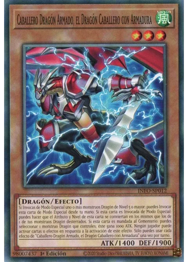 Caballero Dragón Armado, el Dragón Caballero con Armadura