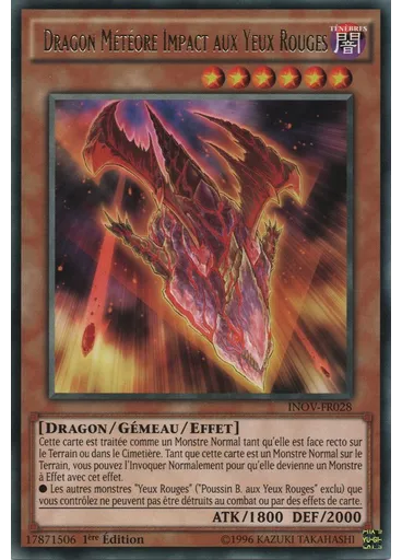 Dragon Météore Impact aux Yeux Rouges