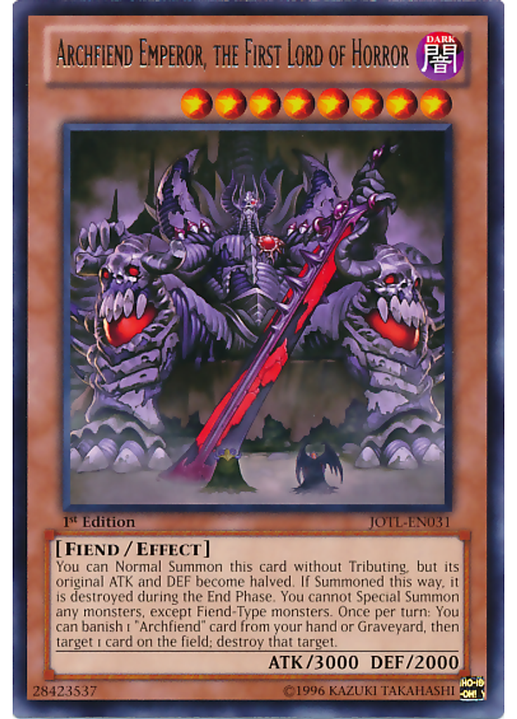 Archfiend Emperor, the First Lord of Horror