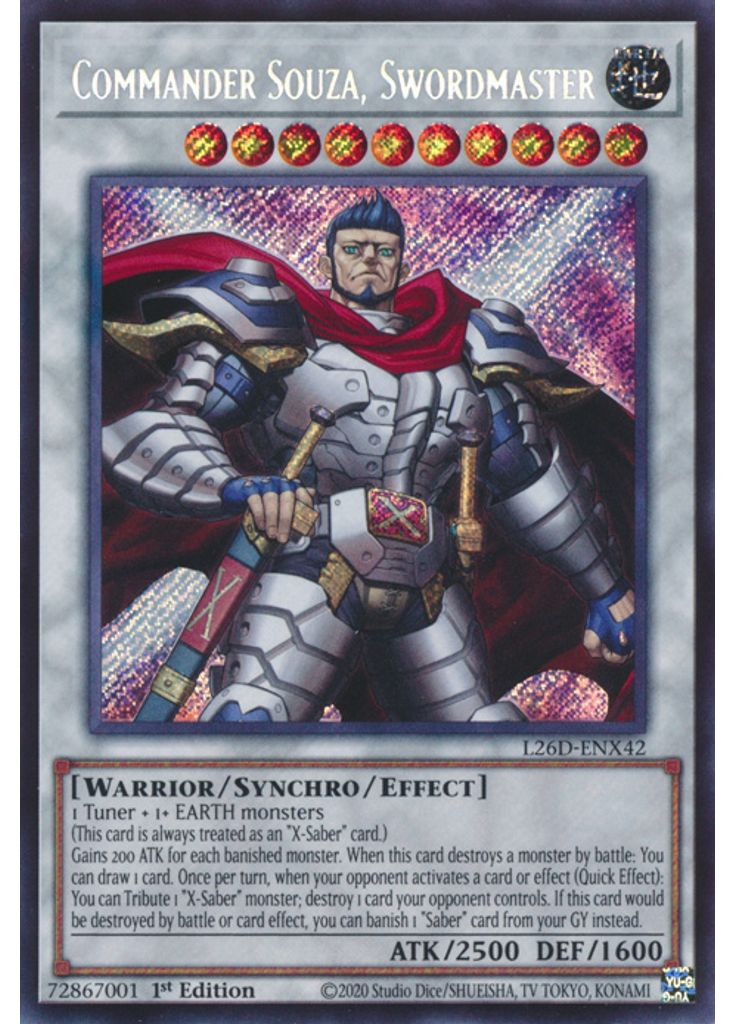 Commander Souza, Swordmaster (Secret Rare 1st Edition)