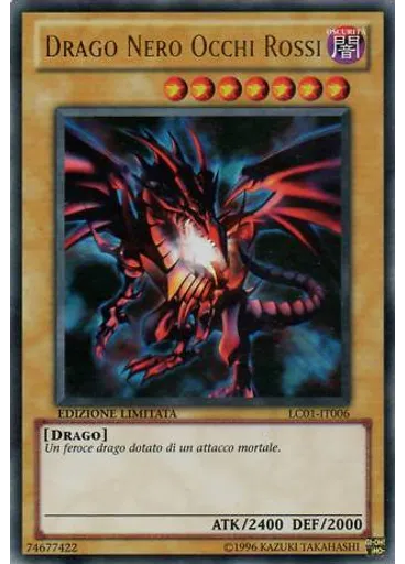 Drago Nero Occhi Rossi
