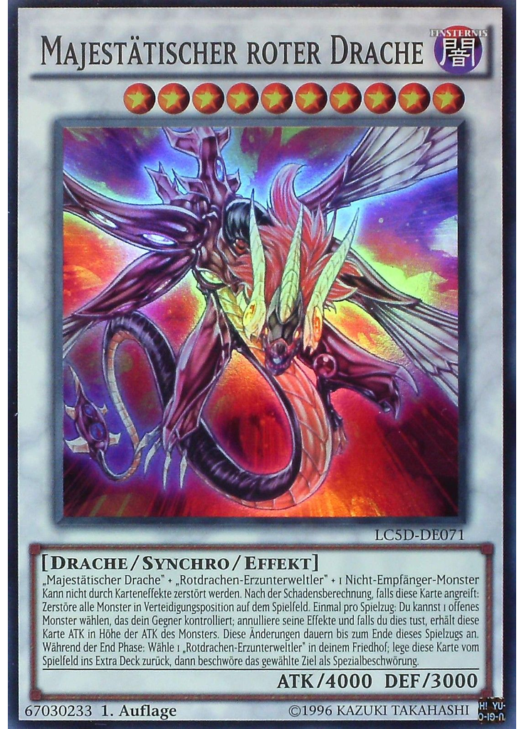 Majestätischer roter Drache