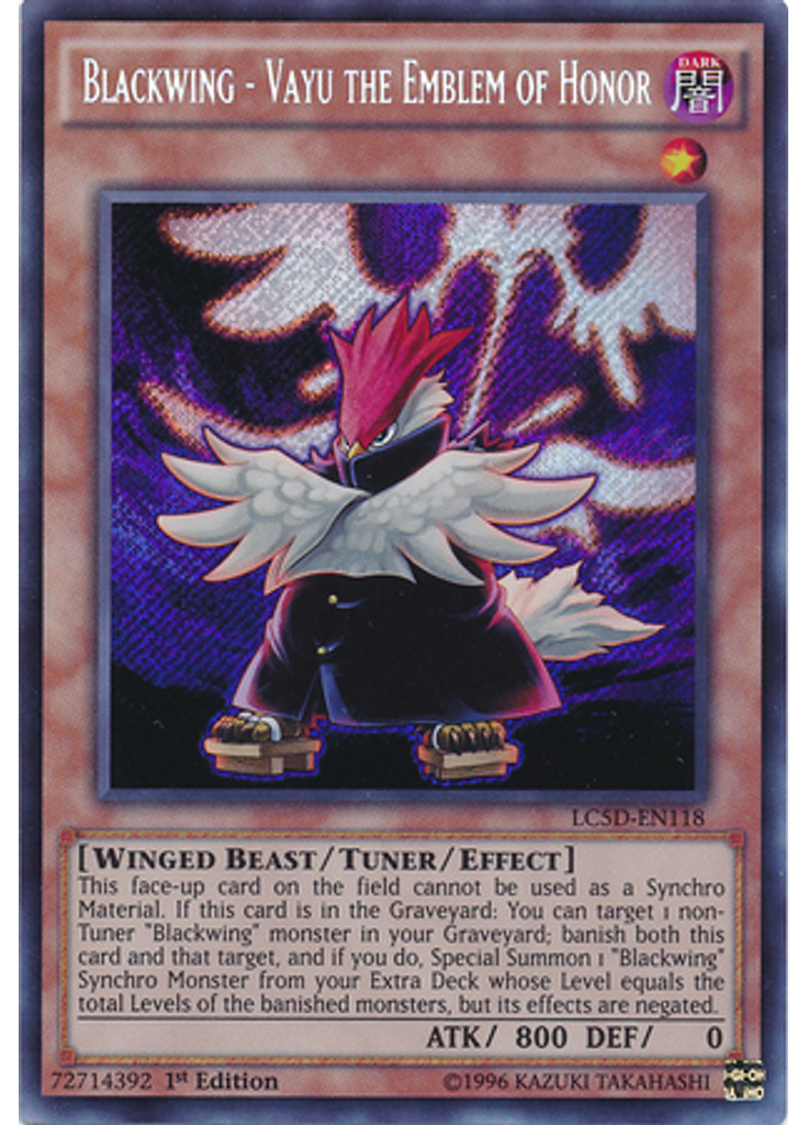 Blackwing - Vayu the Emblem of Honor