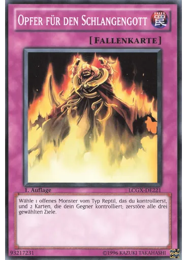Opfer für den Schlangengott