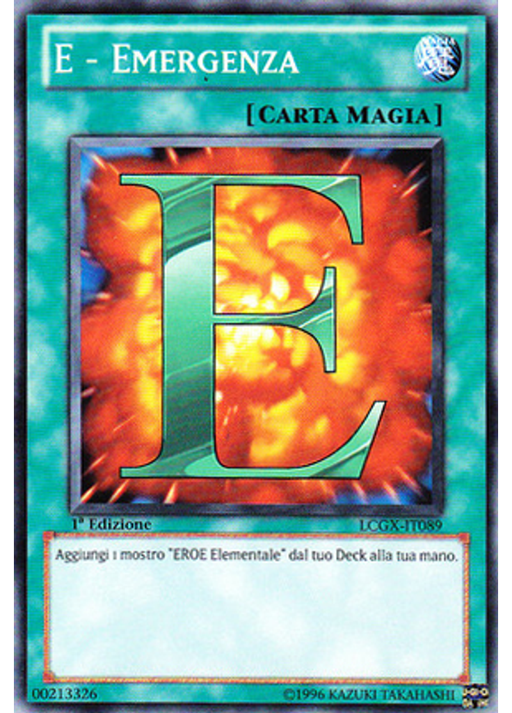 E - Emergenza