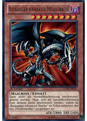 Rotäugiger schwarzer Metalldrache