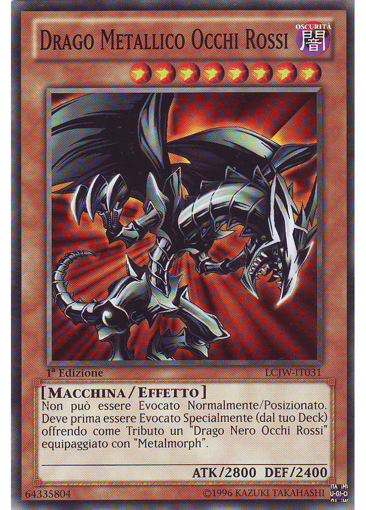 Drago Metallico Occhi Rossi