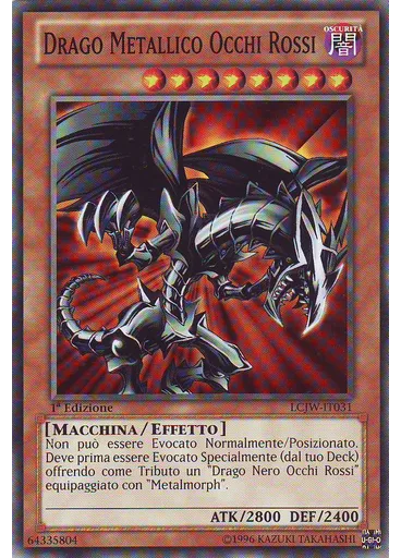 Drago Metallico Occhi Rossi