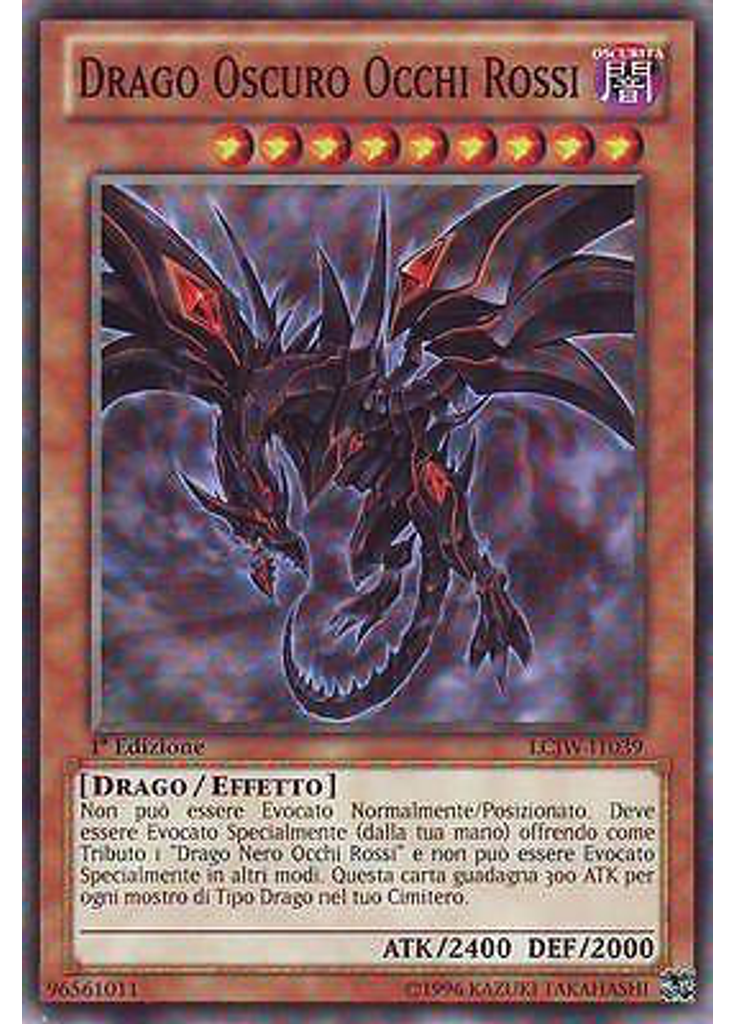 Drago Oscuro Occhi Rossi