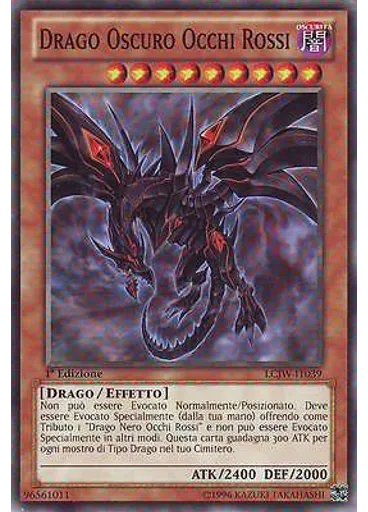 Drago Oscuro Occhi Rossi