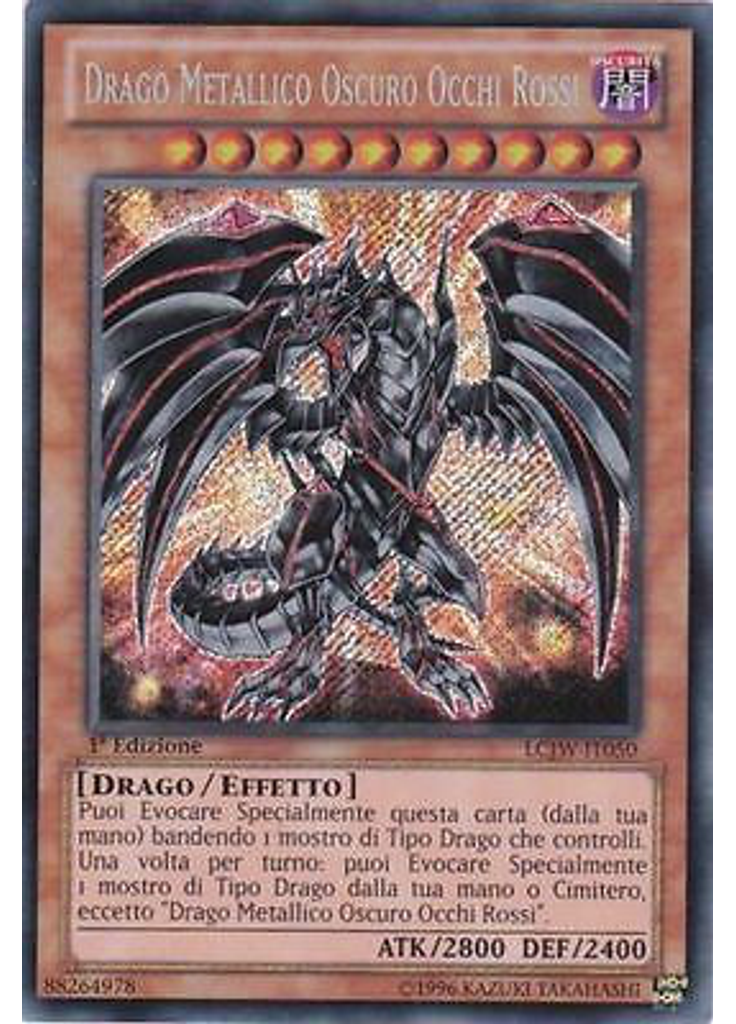 Drago Metallico Oscuro Occhi Rossi