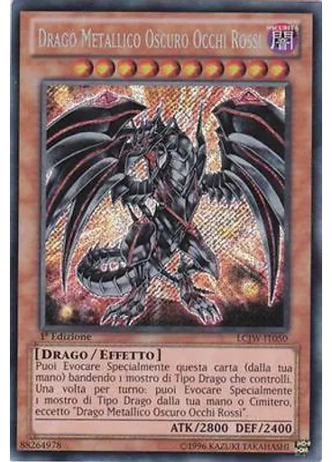 Drago Metallico Oscuro Occhi Rossi