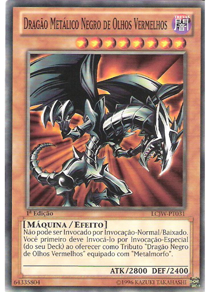 Dragão Metálico Negro de Olhos Vermelhos