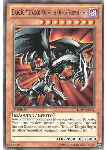 Dragão Metálico Negro de Olhos Vermelhos