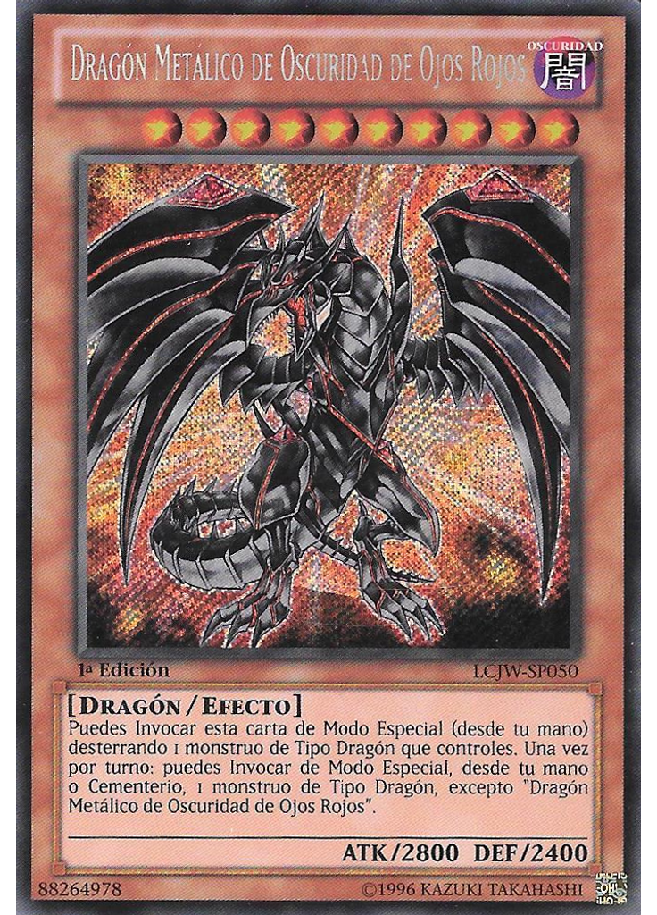 Dragón Metálico de Oscuridad de Ojos Rojos
