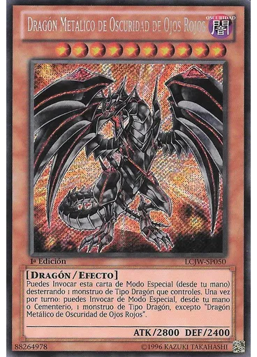 Dragón Metálico de Oscuridad de Ojos Rojos
