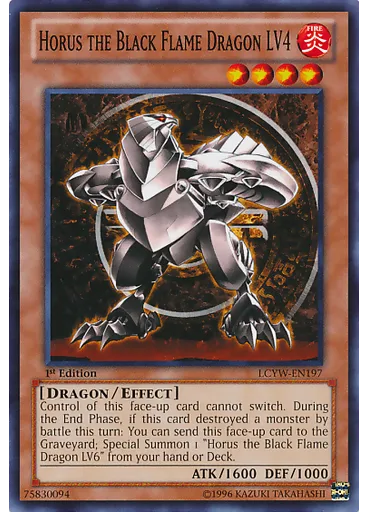 Horus the Black Flame Dragon LV4 — Legendary Collection 3: Yugi's World Mega Pack