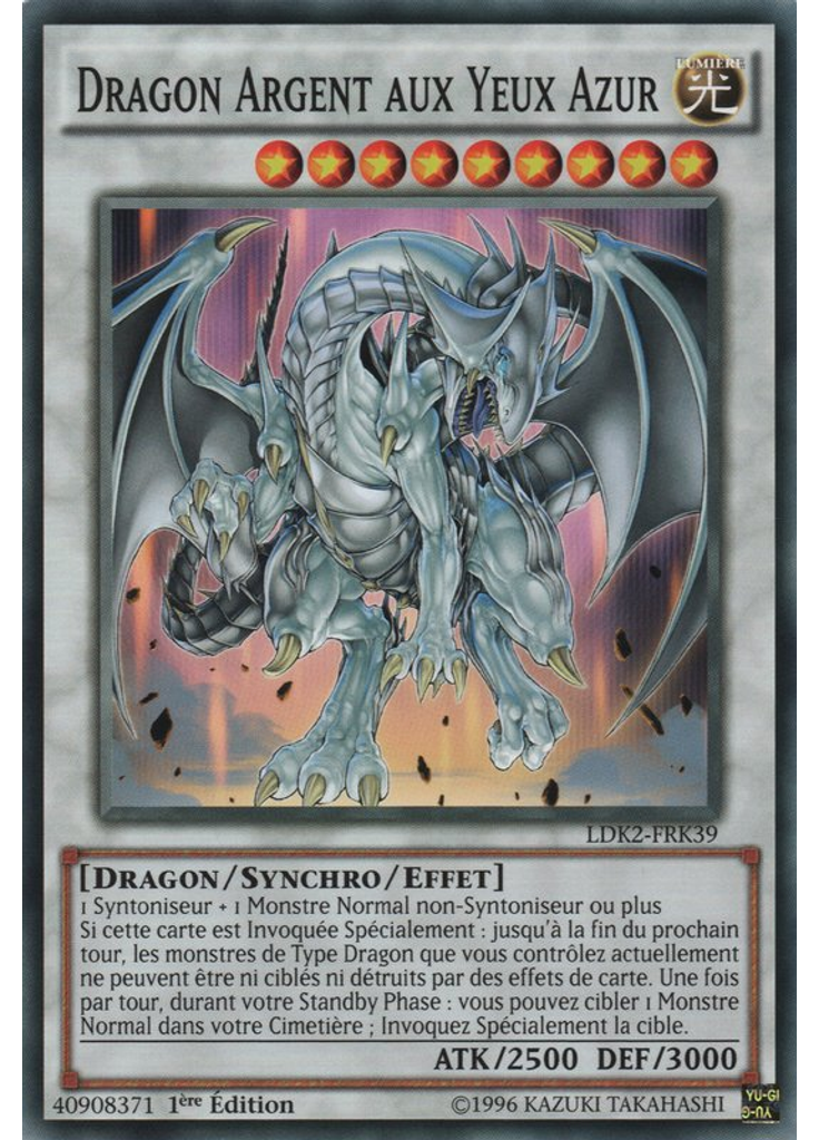 Dragon Argent aux Yeux Azur