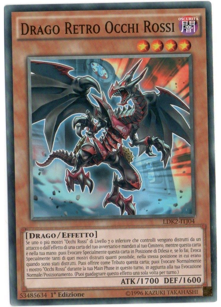Drago Retro Occhi Rossi