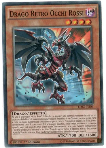 Drago Retro Occhi Rossi