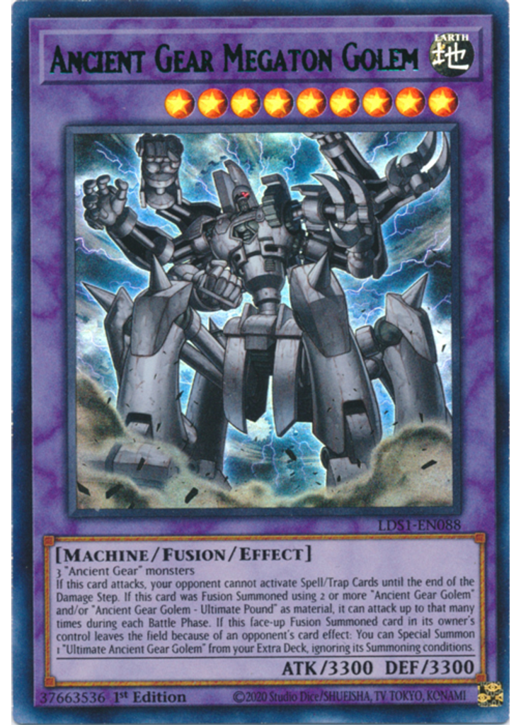Ancient Gear Megaton Golem (Ultra Rare 1st Edition Green)