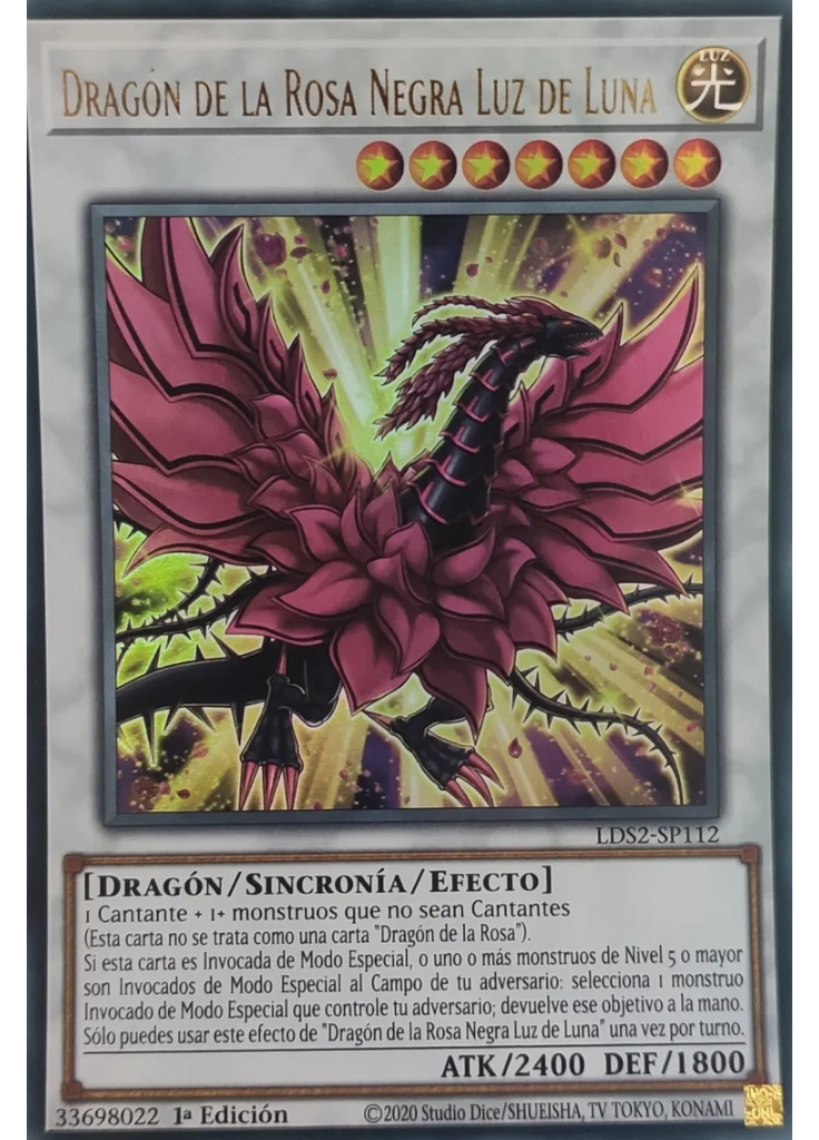 Dragón de la Rosa Negra Luz de Luna