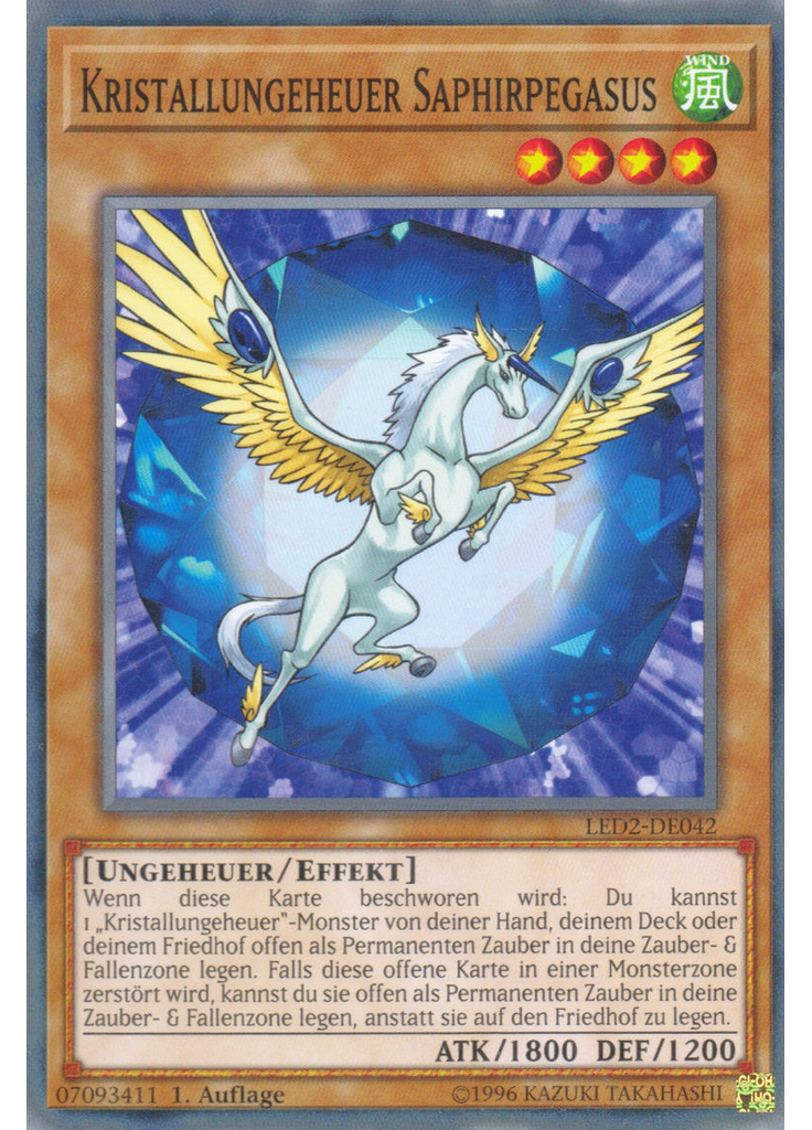 Kristallungeheuer Saphirpegasus