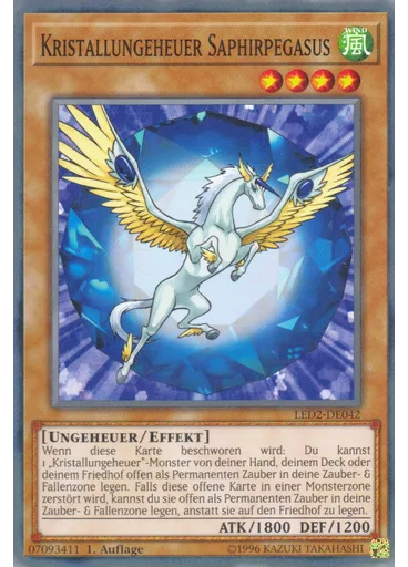 Kristallungeheuer Saphirpegasus