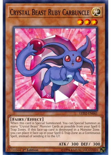 Crystal Beast Ruby Carbuncle — Legendary Duelists: Ancient Millennium